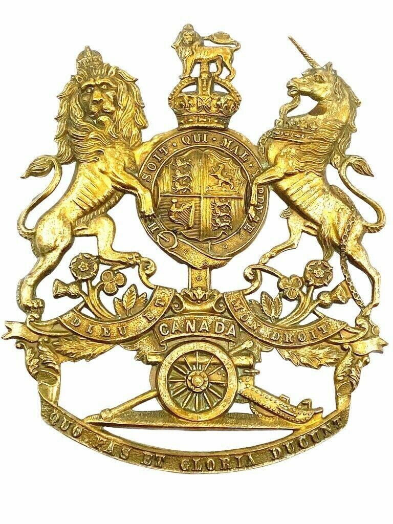 Pre WW1 Canadian Artillery Helmet Plate for Home Service Helmet Pre WW1 Canadian Artillery Helmet Plate for Home Service Helmet