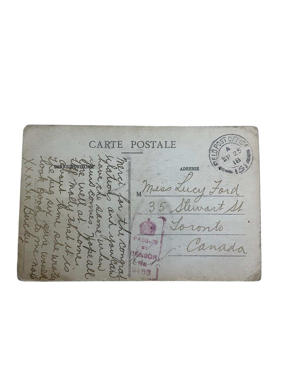 WW1 US Army AEF 1918 Dated Scenic Children Photo Postcard & Stamp WW1 US Army AEF 1918 Dated Scenic Children Photo Postcard & Stamp