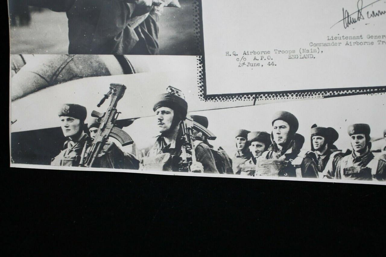 WW2 British Airborne Polish D-Day Glider Troops Commander Thank You Photograph WW2 British Airborne Polish D-Day Glider Troops Commander Thank You Photograph