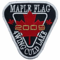 Canadian Forces Maple Flag 4 Wing Cold Lake 2009 Squadron Crest Patch Vintage