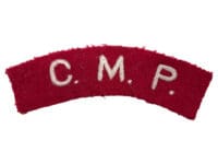WW2 British CMP Corp of Military Police Cloth Shoulder Title Single