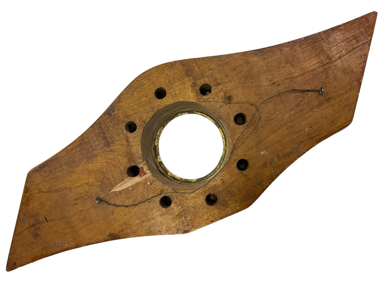 WW2 Canadian British Trench Art Propeller Clock & Coins WW2 Canadian British Trench Art Propeller Clock & Coins