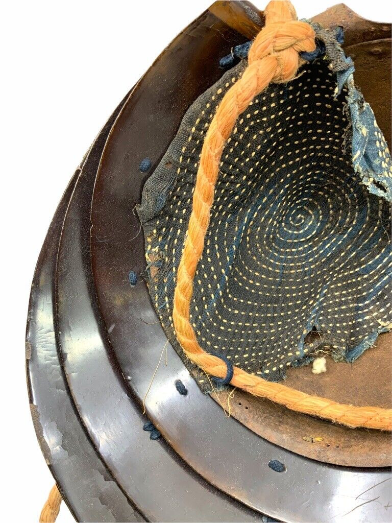 Japanese Japan Samurai Helmet Momonari Kabuto with Hanpo Faceshield 1750-1800 Japanese Japan Samurai Helmet Momonari Kabuto with Hanpo Faceshield 1750-1800