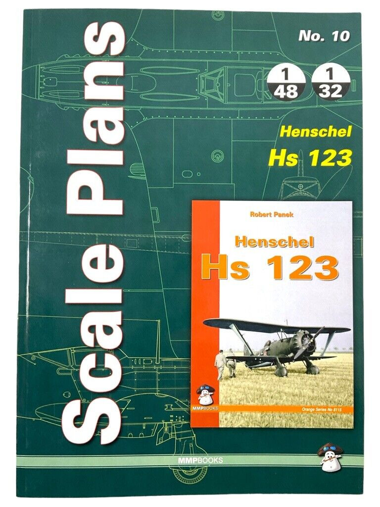 WW2 German Luftwaffe Henschel HS 123 Scale Plans 10 SC Reference Book WW2 German Luftwaffe Henschel HS 123 Scale Plans 10 SC Reference Book