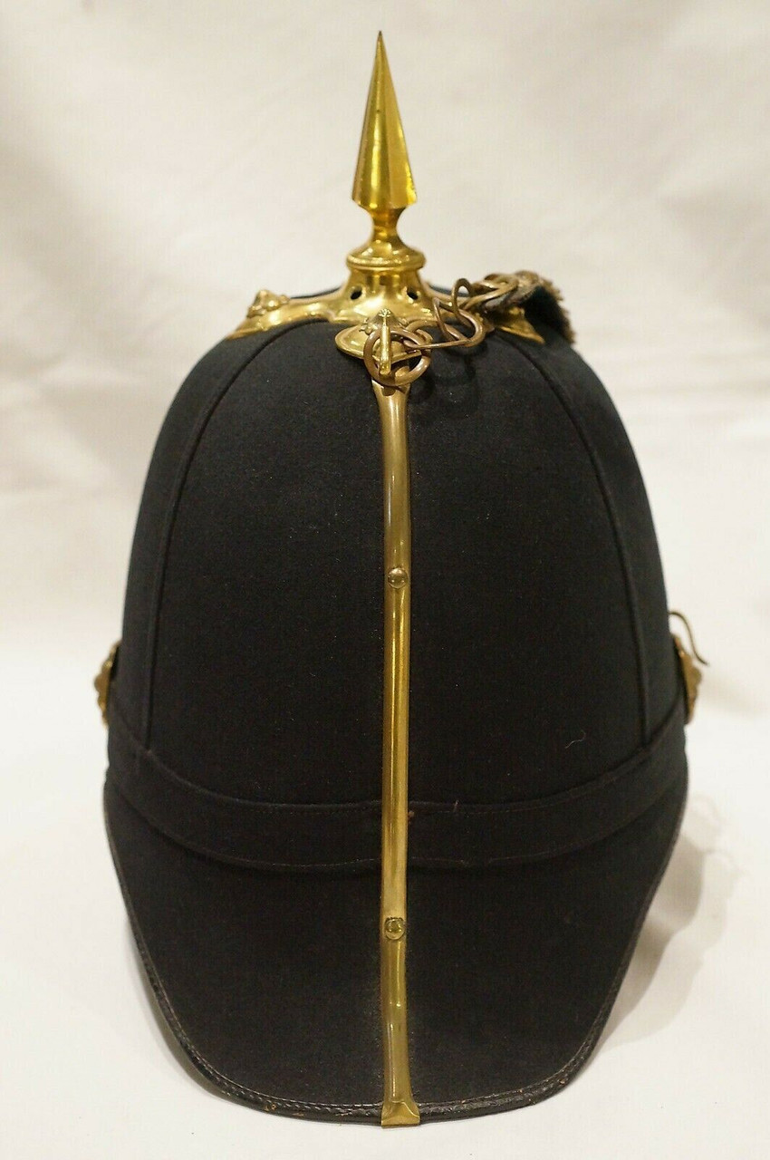 British Victorian Bedfordshire Officers Home Service Jones Helmet w/ Tin British Victorian Bedfordshire Officers Home Service Jones Helmet w/ Tin