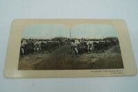 WW1 Era Japanese Troops Boarding Train Stereoview Card