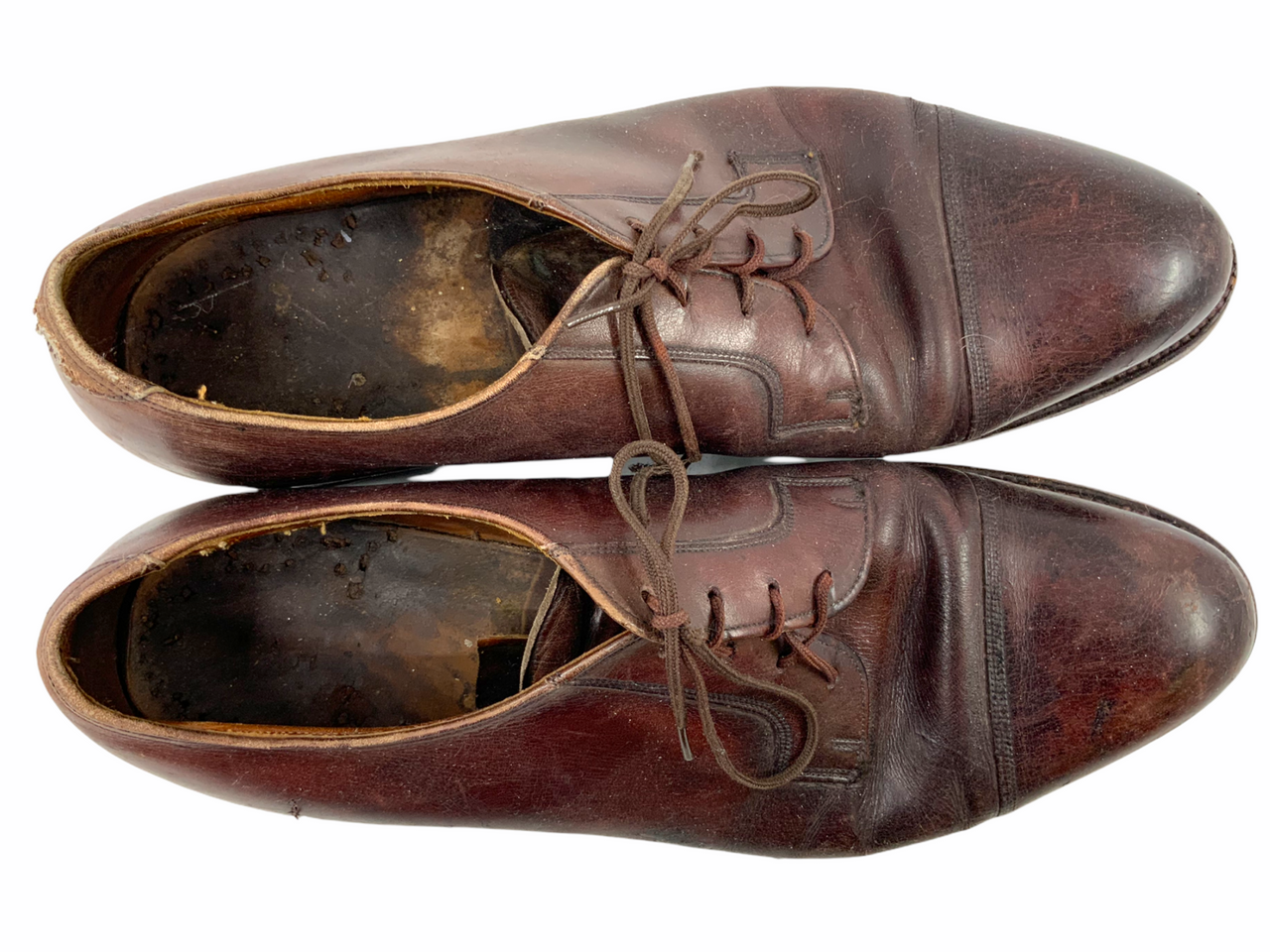 WW2 Canadian British Officers Ox Blood Leather Shoes Size 10 WW2 Canadian British Officers Ox Blood Leather Shoes Size 10