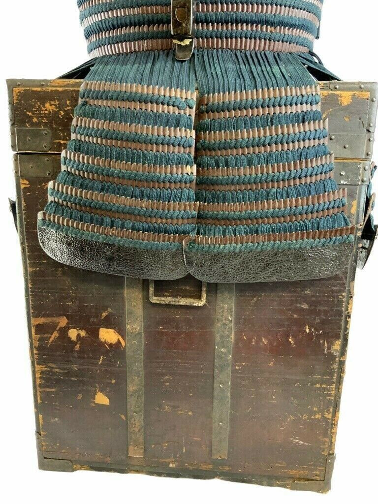 Japanese Japan Samurai Armour in Box Circa 1720's Era Vintage Japanese Japan Samurai Armour in Box Circa 1720's Era Vintage