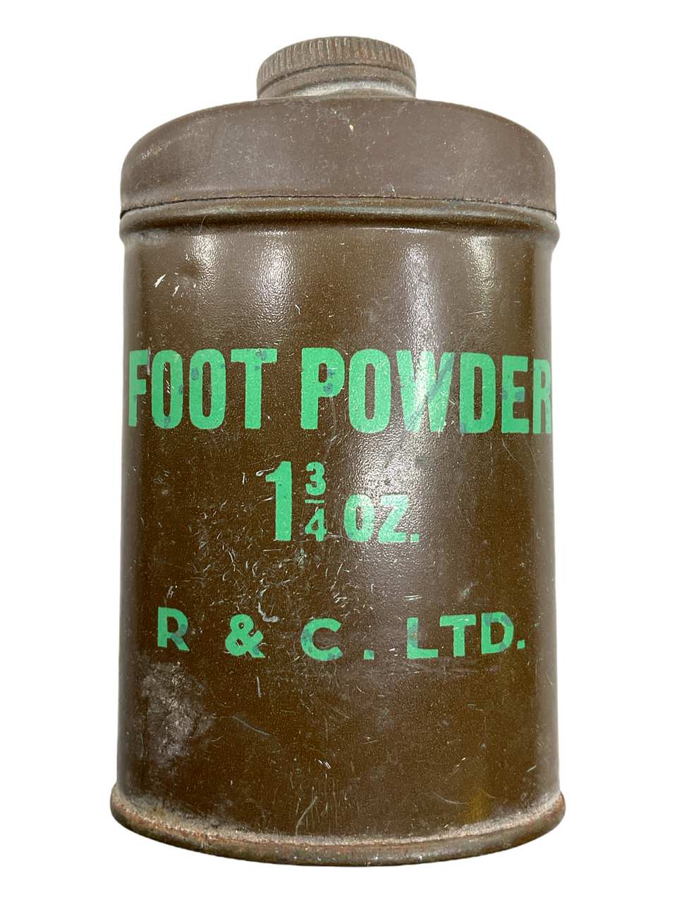 WW2 British Canadian 1 3//4oz Foot Powder Ration Tin WW2 British Canadian 1 3//4oz Foot Powder Ration Tin