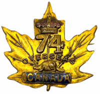 WW1 Canadian CEF 74th Battalion Sweetheart Pin Insignia