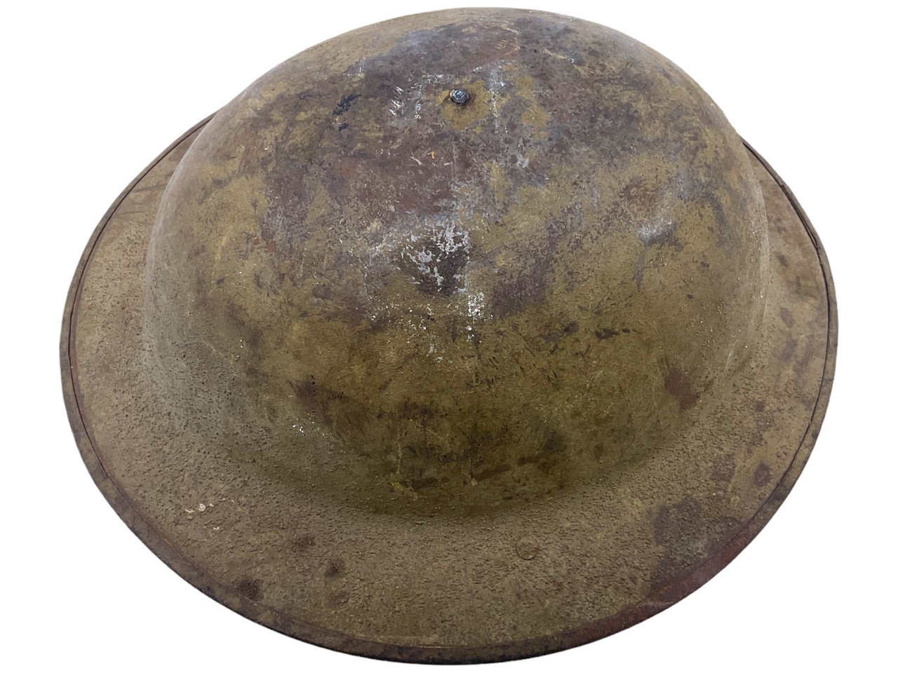 WW1 British Canadian BEF CEF Mk1 Steel Brodie Combat Helmet FS WW1 British Canadian BEF CEF Mk1 Steel Brodie Combat Helmet FS