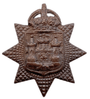 WW2 British East Surrey Regiment OSD Officers Bronze Cap Badge