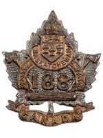 WW1 Canadian CEF 188th Battalion Officers Collar Insignia Single WW1 Canadian CEF 188th Battalion Officers Collar Insignia Single
