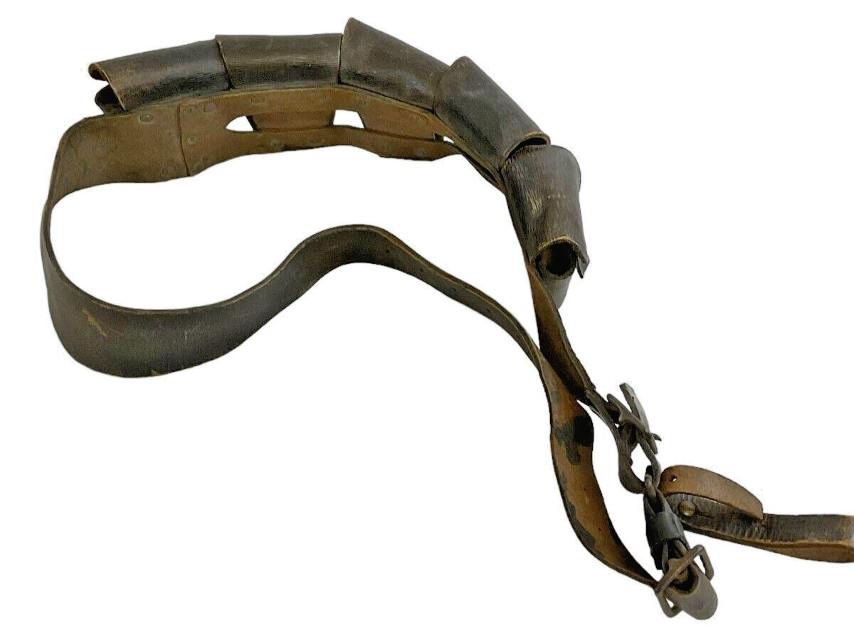 British Cavalry 1922 Dated 5 Pouch Leather Bandoleer British Cavalry 1922 Dated 5 Pouch Leather Bandoleer