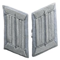 WW2 German Army Officers Propapgandakompanie Grey Piped Collar Insignia Pair