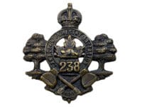 WW1 Canadian CEF 238th Battalion Collar Badge Insignia Single