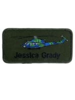 Canadian Forces RCAF 403 Squadron Jessica Grady Nametag OD Green Crest Patch Canadian Forces RCAF 403 Squadron Jessica Grady Nametag OD Green Crest Patch