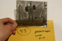 WW2 British Airborne Para Paratrooper with Kit Original Negative #43