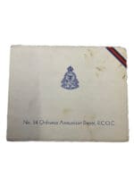 Canadian RCOC 34th Ordnance Ammunition Depot Christmas Card Canadian RCOC 34th Ordnance Ammunition Depot Christmas Card