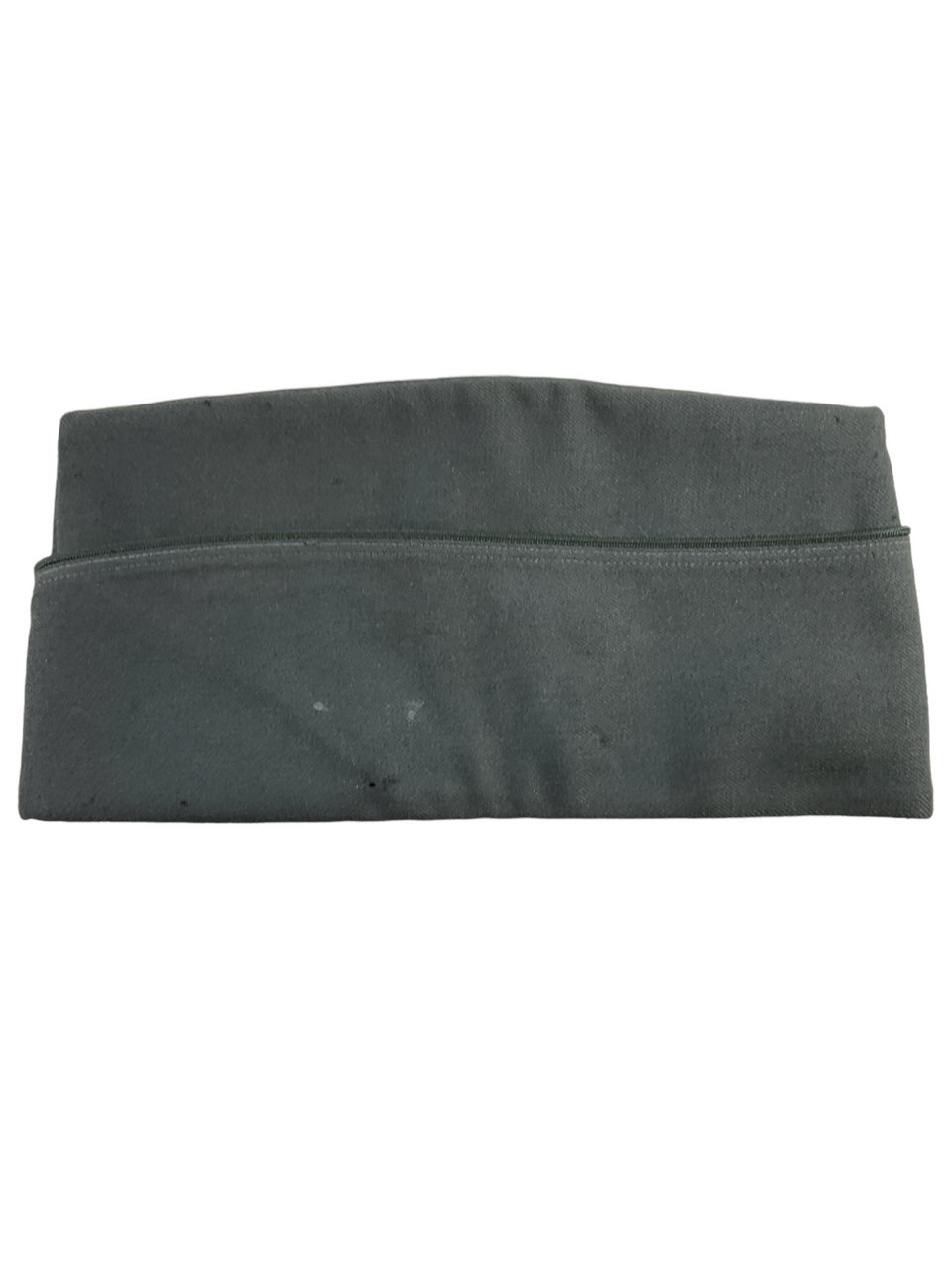 WW2 US Green Piped Garrison Wedge Cap 6 3/4 Named WW2 US Green Piped Garrison Wedge Cap 6 3/4 Named