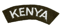 WW2 British KENYA Nationality Shoulder Title Insignia Single WW2 British KENYA Nationality Shoulder Title Insignia Single
