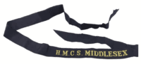 Royal Canadian Navy HMCS Middlesex Cap Tally Full Length