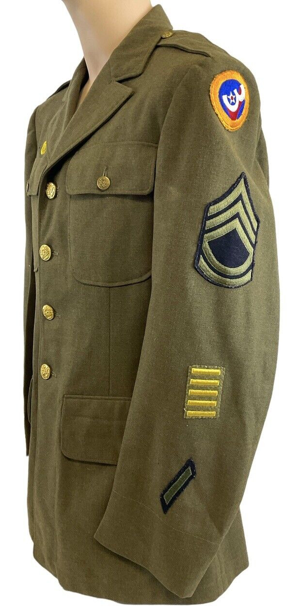 WW2 US USAAF 3rd Air Forces Four Pocket Tunic with Laundry Number 38L WW2 US USAAF 3rd Air Forces Four Pocket Tunic with Laundry Number 38L