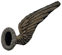 WW1 British Royal Flying Corps RAF RFC Observers Half Wing Brevet Bullion 2 WW1 British Royal Flying Corps RAF RFC Observers Half Wing Brevet Bullion 2