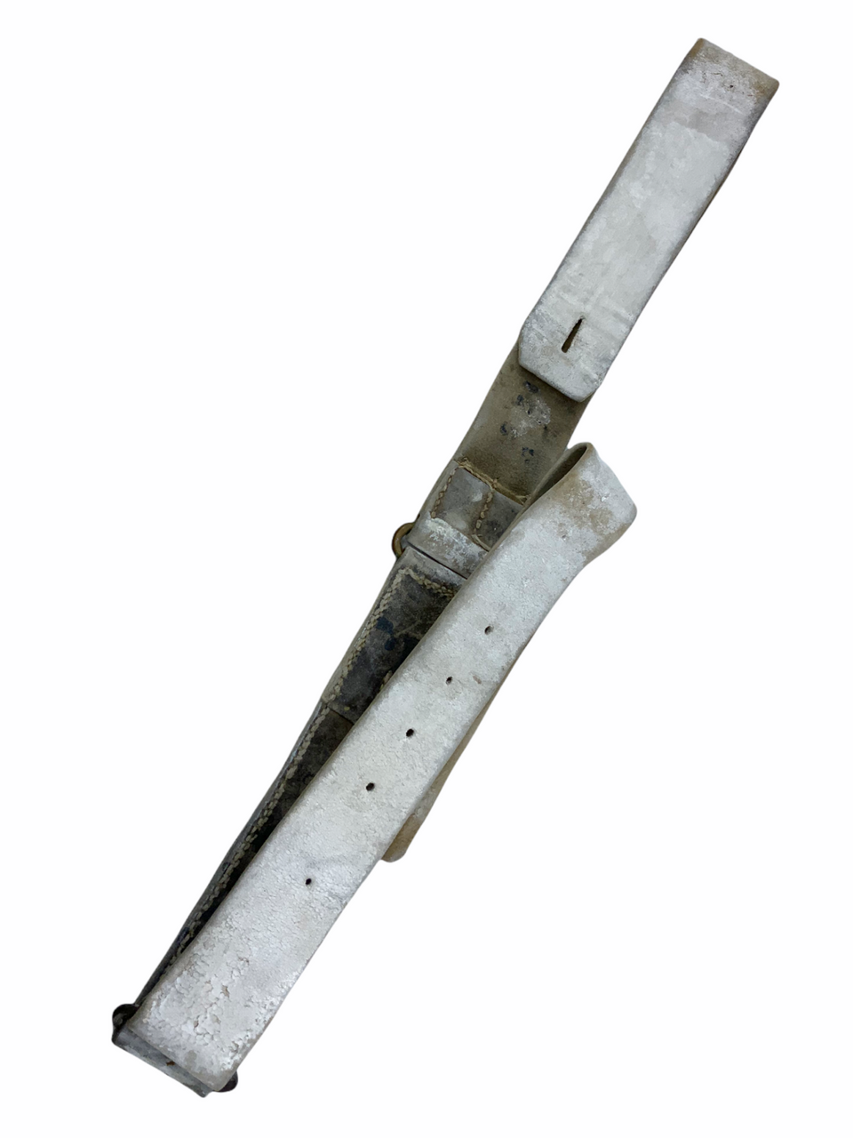 Victorian British White Buff Leather Belt Broad Arrow & Regimentally Marked Victorian British White Buff Leather Belt Broad Arrow & Regimentally Marked