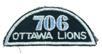 Canadian RCAC Air Cadets 706 Ottawa Lions Shoulder Title Insignia Patch