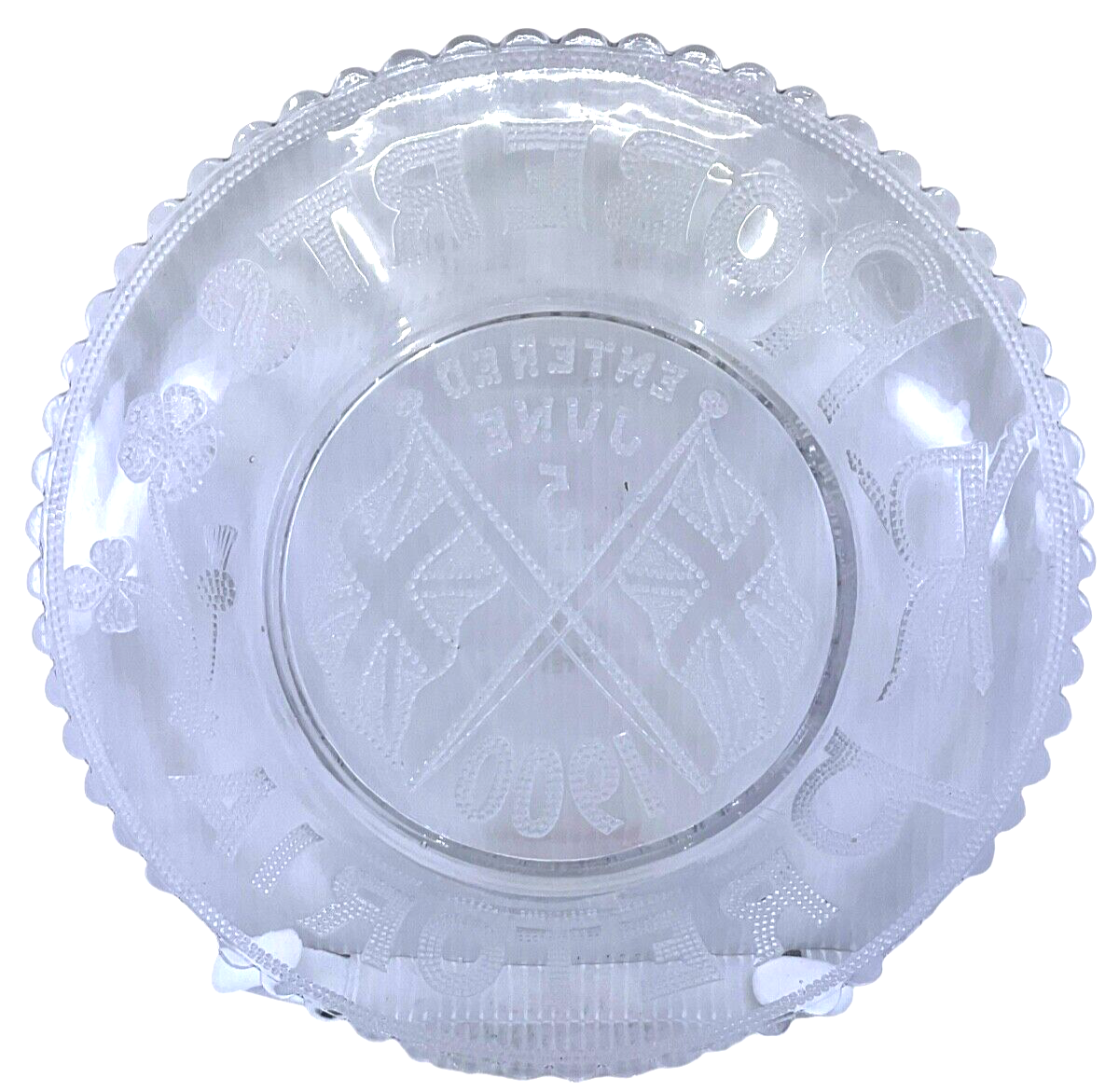 Boer War British 1900 Roberts Pretoria Commemorative Pressed Glass Plate Boer War British 1900 Roberts Pretoria Commemorative Pressed Glass Plate