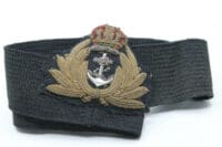 WW2 Canadian British RCN RN Officers Bullion Wire Cap Badge with Band