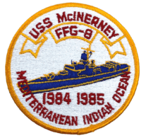 US Navy USS McInerney FFG-8 1984-1985 Ships Patch