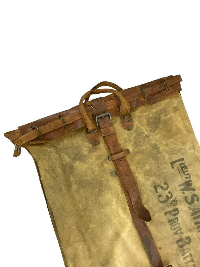 WW1 Canadian CEF 23rd Battalion Officers Named Mail Bag Duffel Bag WW1 Canadian CEF 23rd Battalion Officers Named Mail Bag Duffel Bag