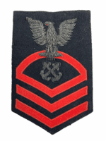 WW2 US USN Navy Botswain's Mate Bullion Embroidered Sleeve Trade Patch