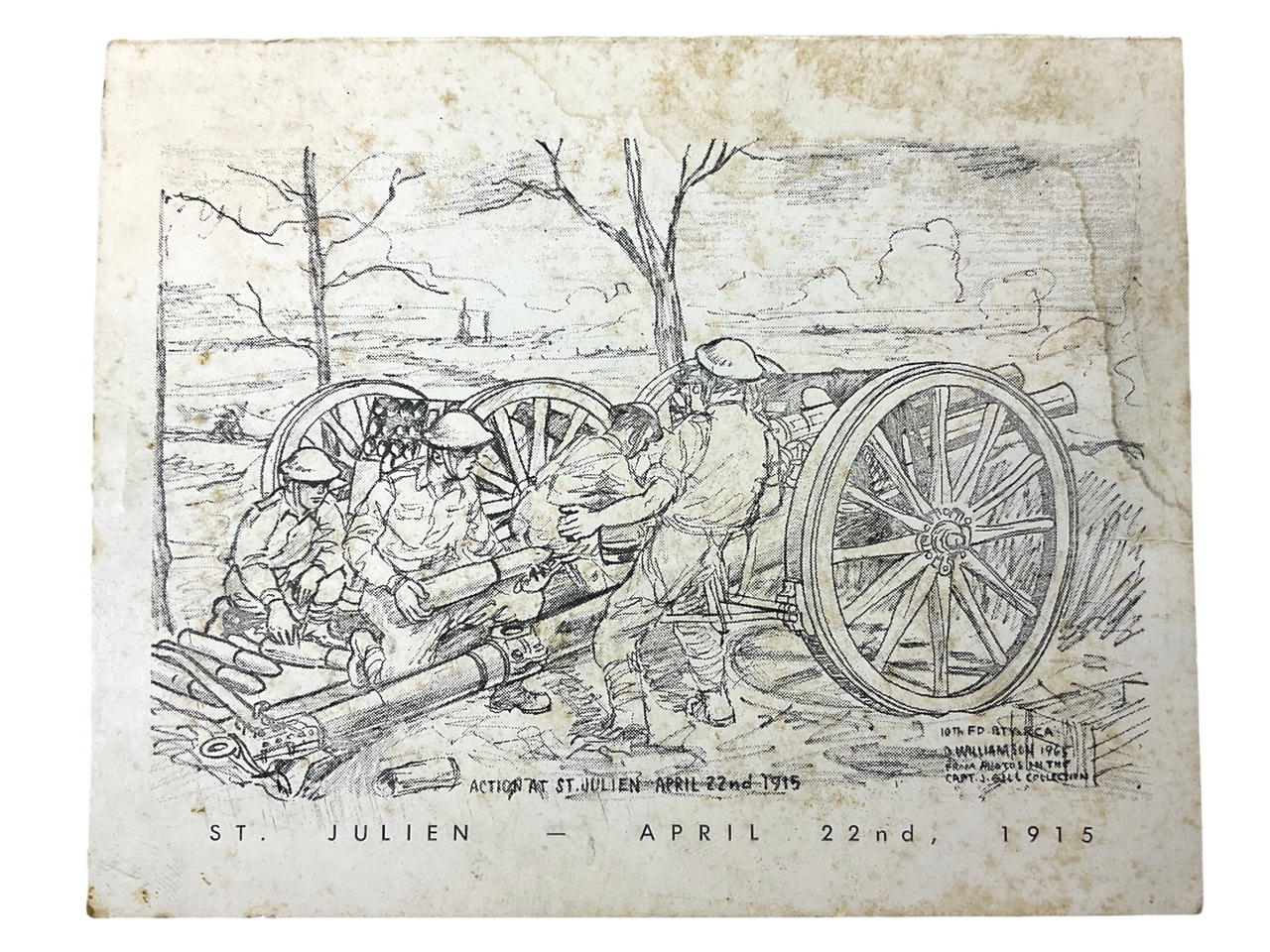 WW1 Canadian CEF Niagara Militia St Julien Anniversary Ball Invitation Card WW1 Canadian CEF Niagara Militia St Julien Anniversary Ball Invitation Card