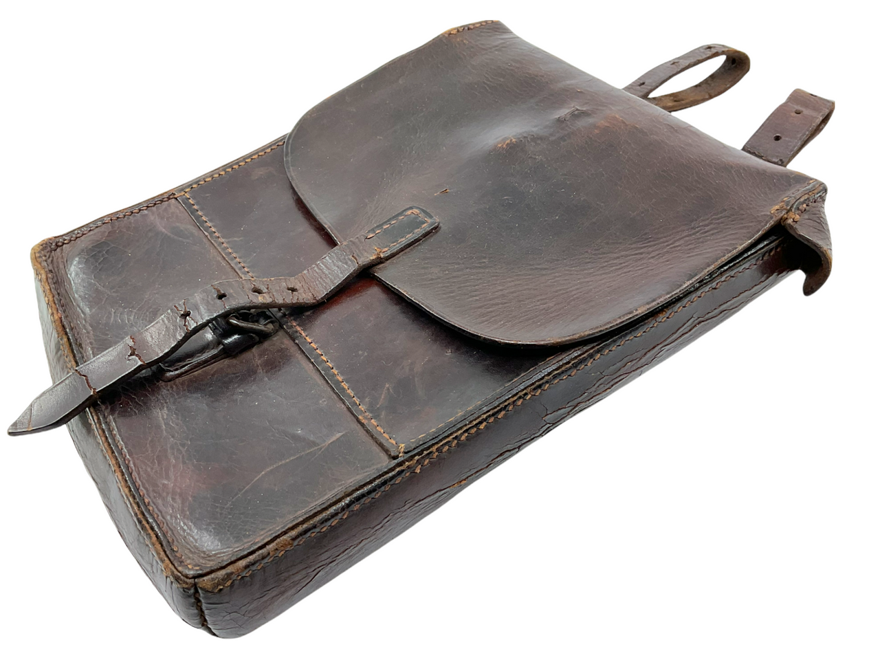 WW1 Imperial German Messenger Bicycle Dispatch Rider Leather Pouch Hussar Marked WW1 Imperial German Messenger Bicycle Dispatch Rider Leather Pouch Hussar Marked