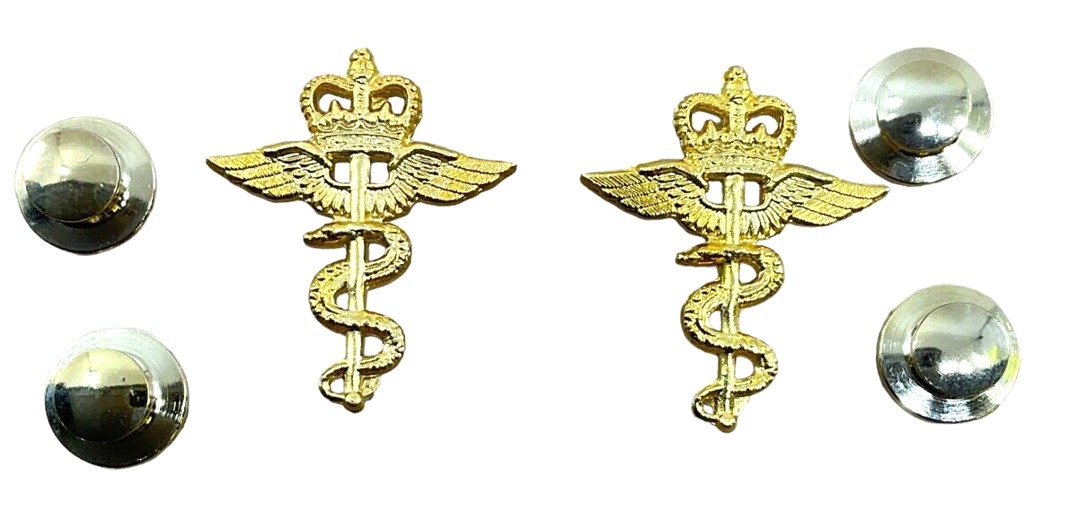 Canadian RCAF Dental Corps Collar Badge Insignia Clutch Back Pair Canadian RCAF Dental Corps Collar Badge Insignia Clutch Back Pair