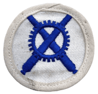 WW2 German Kriegsmarine White Backed Artillery Mechanic Sleeve Trade Patch
