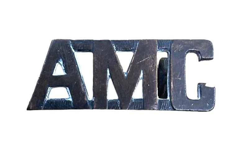 WW1 British BEF AMC Army Medical Corps Shoulder Title Insignia Single WW1 British BEF AMC Army Medical Corps Shoulder Title Insignia Single
