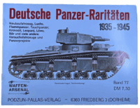 WW2 German Panzer Rarities Tank GERMAN TEXT SC Reference Book