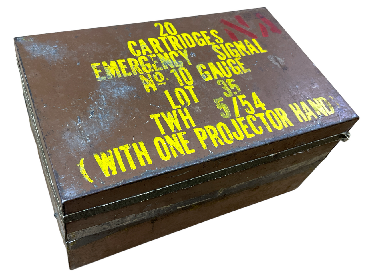 British Canadian Emergency Signal Box No10 Gauge 1954 Dated 6 x 3 x 3.5 Inch British Canadian Emergency Signal Box No10 Gauge 1954 Dated 6 x 3 x 3.5 Inch