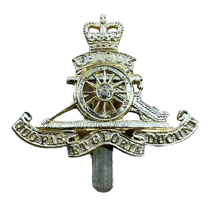 British Royal Artillery Staybrite Side Cap Beret Badge British Royal Artillery Staybrite Side Cap Beret Badge