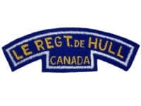 WW2 Canadian Le Regiment De Hull British Made Shoulder Title Single