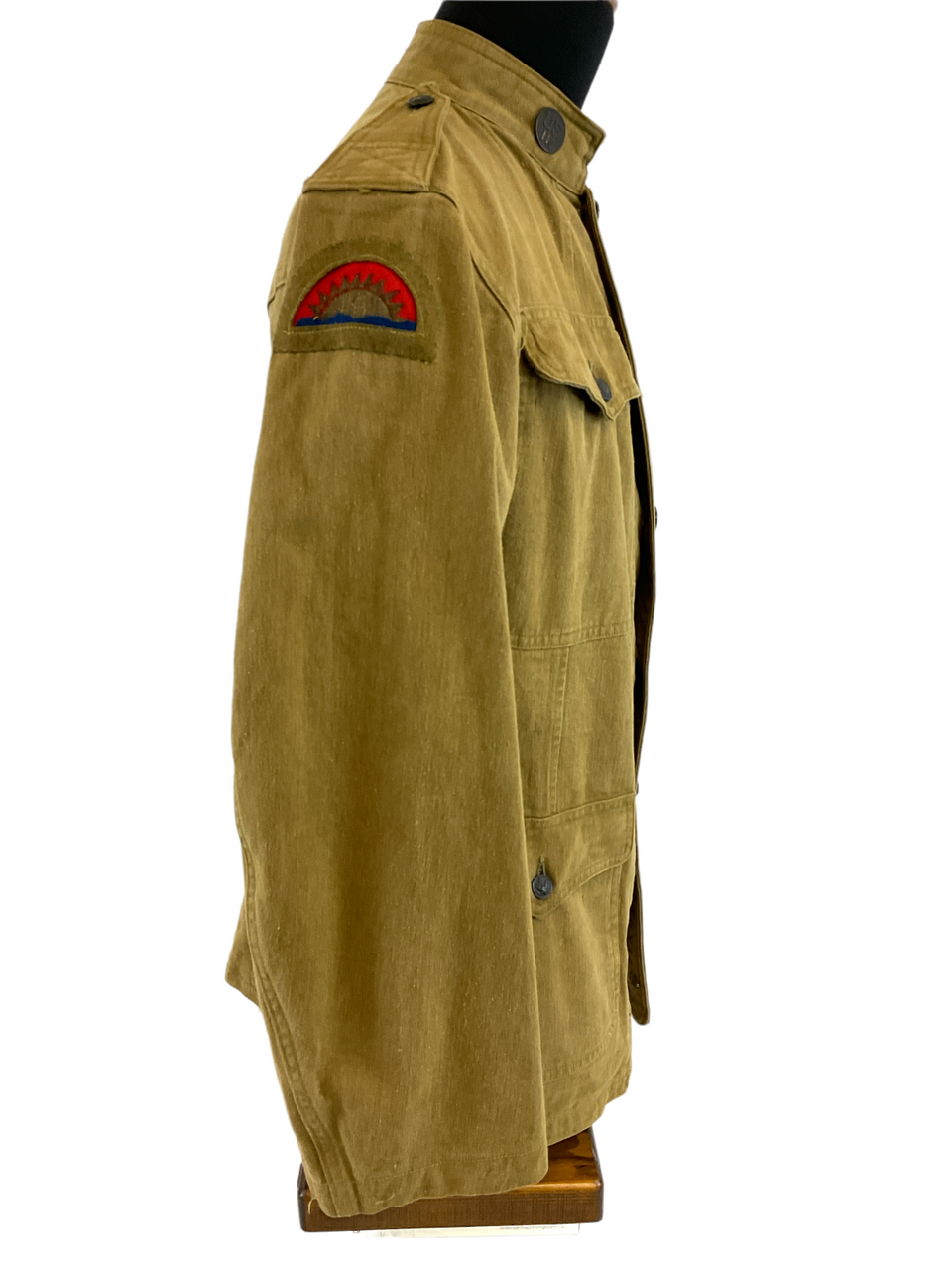 WW1 US AEF 115th Infantry Engineer Khaki Cotton Tunic