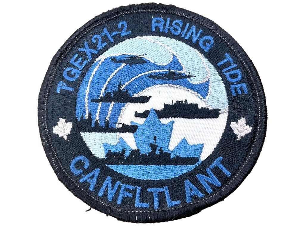 Canadian Navy RCN CANFLTLANT TGEX21-2 Rising Tide Crest Patch Canadian Navy RCN CANFLTLANT TGEX21-2 Rising Tide Crest Patch