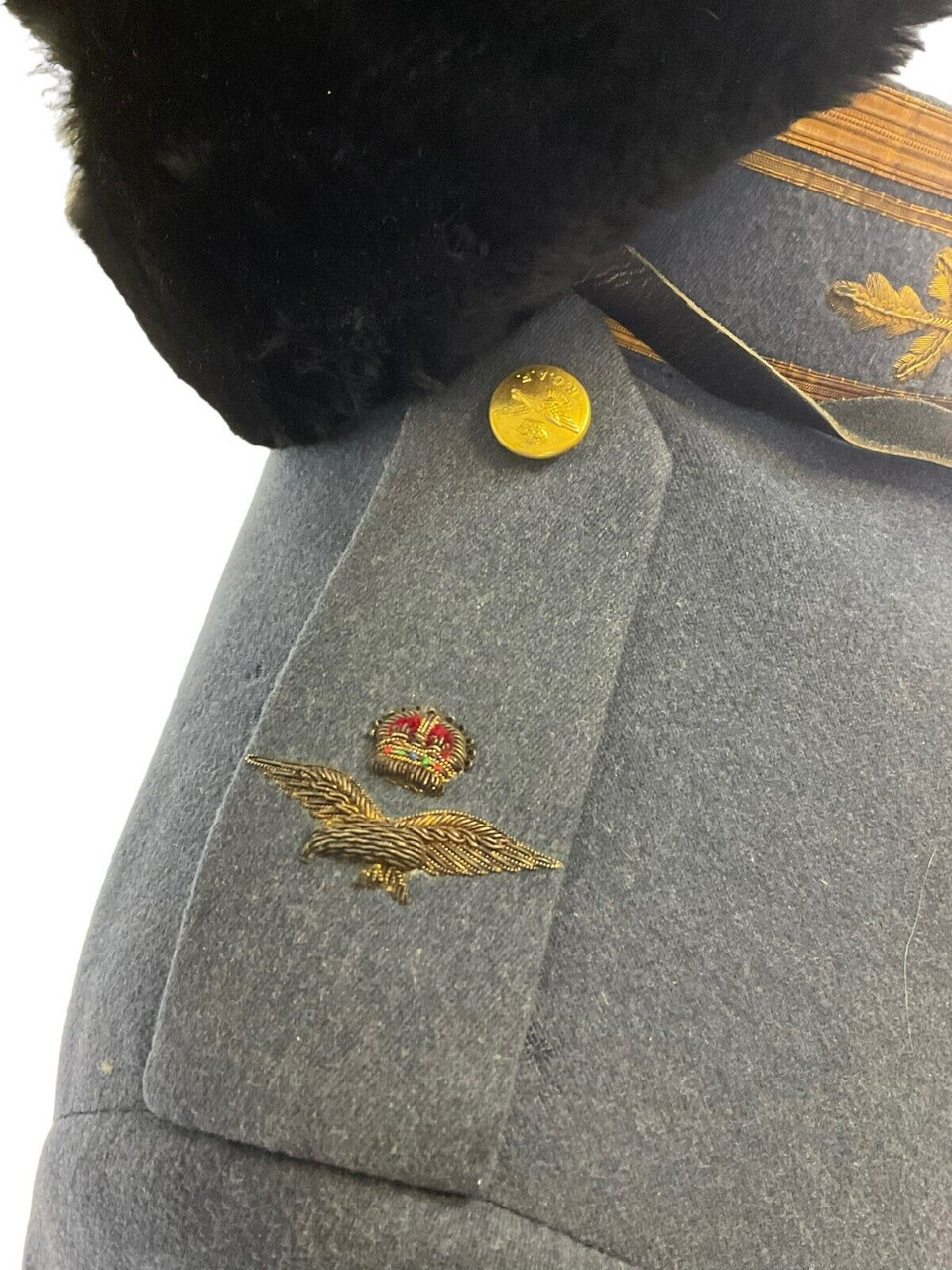 Pre WW2 Canadian RCAF Full Dress Tunic with Busby Named F/Lt RA Cameron Pre WW2 Canadian RCAF Full Dress Tunic with Busby Named F/Lt RA Cameron