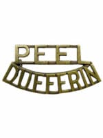 WW2 Canadian Peel Dufferin Regiment Single Metal Shoulder Title