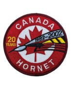 Canadian Forces RCAF CF-18 Hornet 20th Anniversary Squadron Patch Crest 4 Inch Canadian Forces RCAF CF-18 Hornet 20th Anniversary Squadron Patch Crest 4 Inch