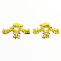 Canadian 46th Durham Regiment Officers Collars Insignia Pair